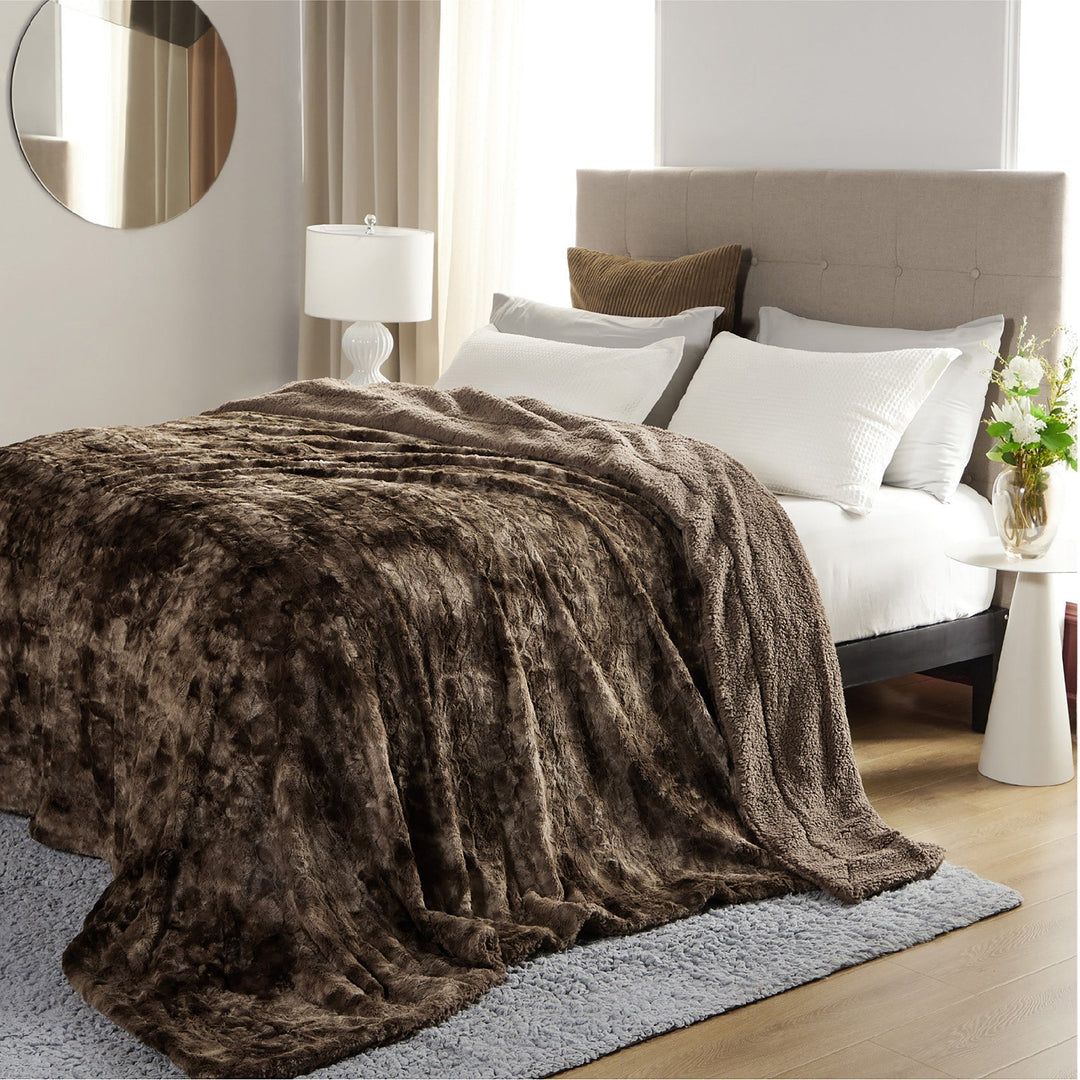 Faux Fur Sherpa Fleece Blanket