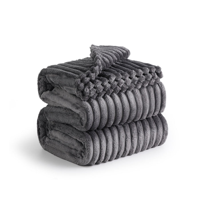 Striped Flannel Fleece Blanket