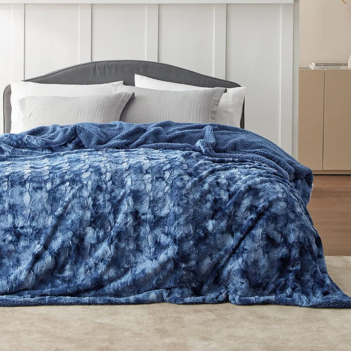 Faux Fur Sherpa Fleece Blanket