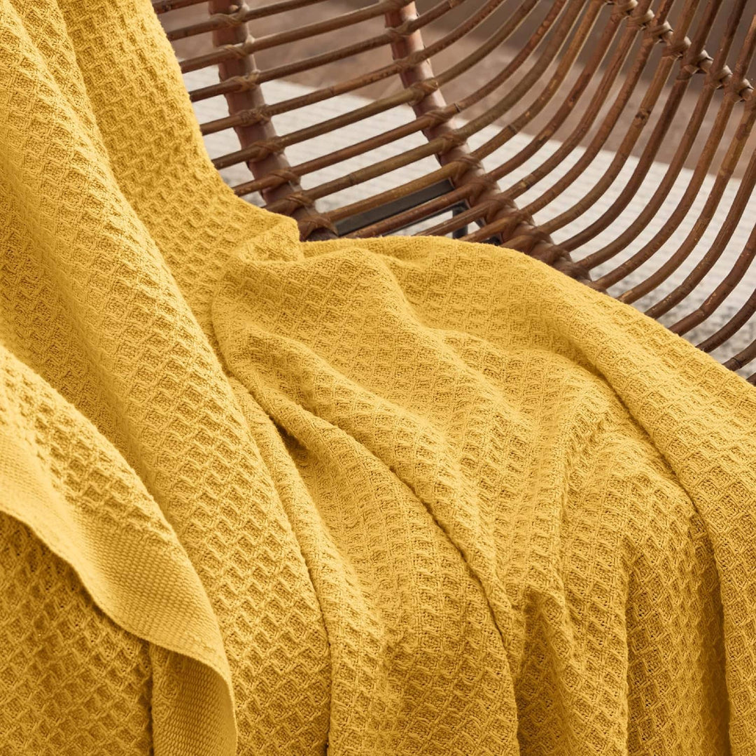 Cotton Waffle Weave Blanket